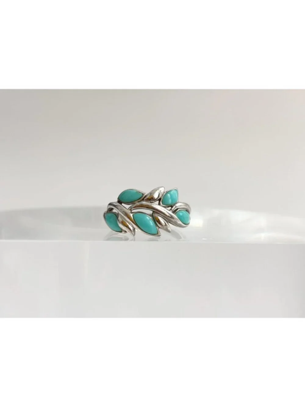 Southwest Sleeping Beauty Turquoise Sterling Silver 925 Vintage Ring - sz 9